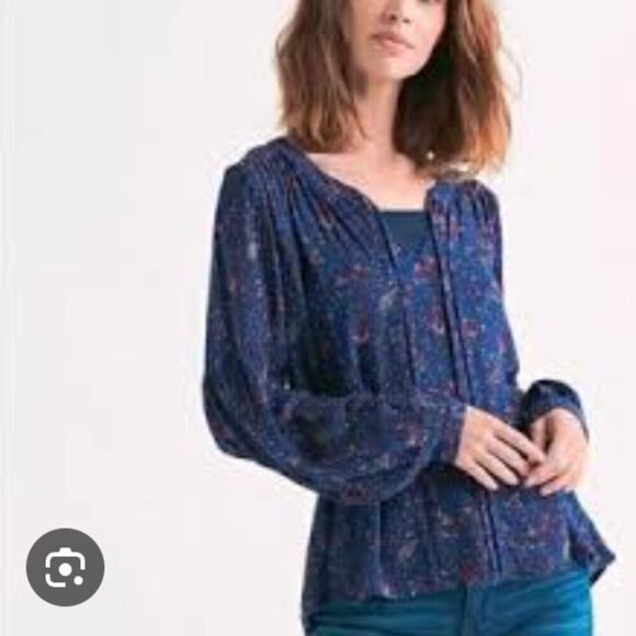 Lucky Brand Boho Long Sleeve Top - Size M - Casual Comfy Modest - Picture 1 of 8